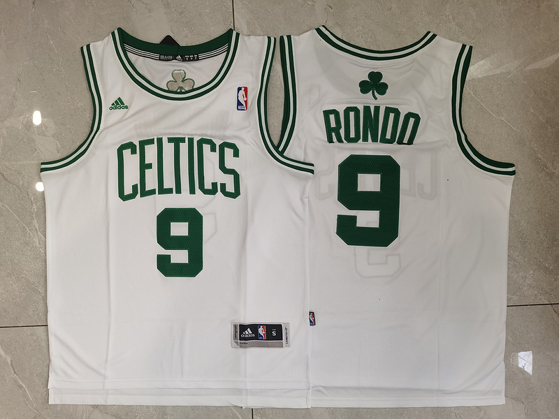 Men Boston Celtics 9 Rondo White Adidas 2025 NBA Jersey